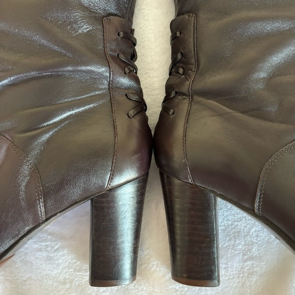 FRENCH CONNECTION Brown Leather Knee High Fashion Boots--6.5--EUC - Picture 11 of 15
